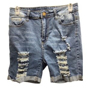 Shein Ripped Jeans Shorts (Preowned)